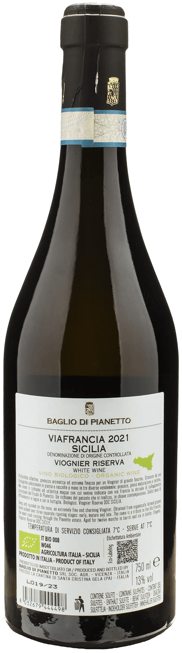 Baglio di Pianetto Viafrancia Viognier Riserva 2021