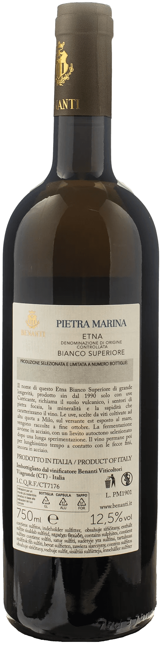 Benanti Etna Bianco Superiore Pietra Marina 2019
