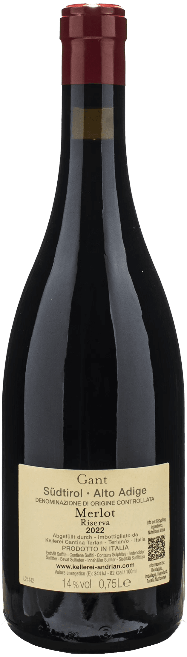 Cantina Andrian Merlot Riserva Gant 2022