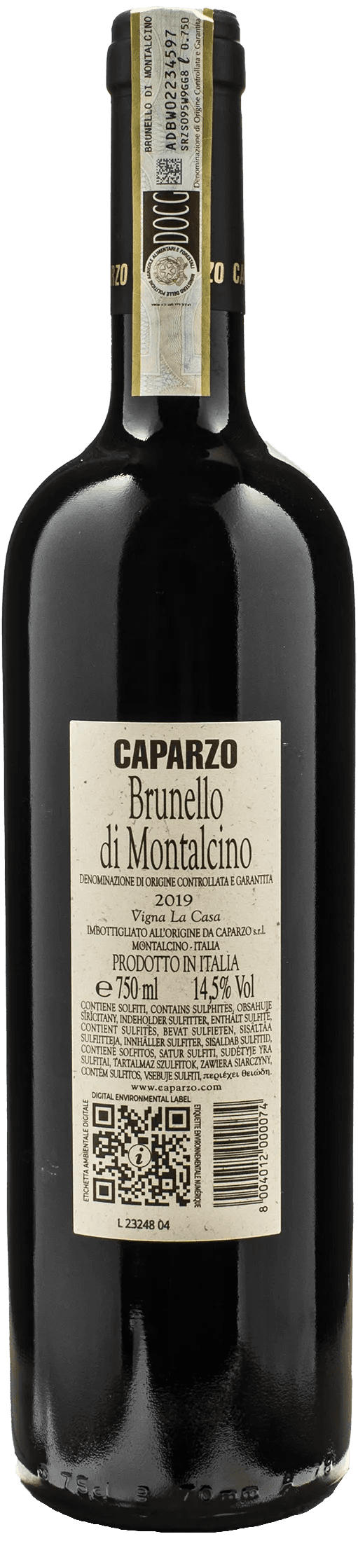 Caparzo Brunello di Montalcino vigna La Casa 2019