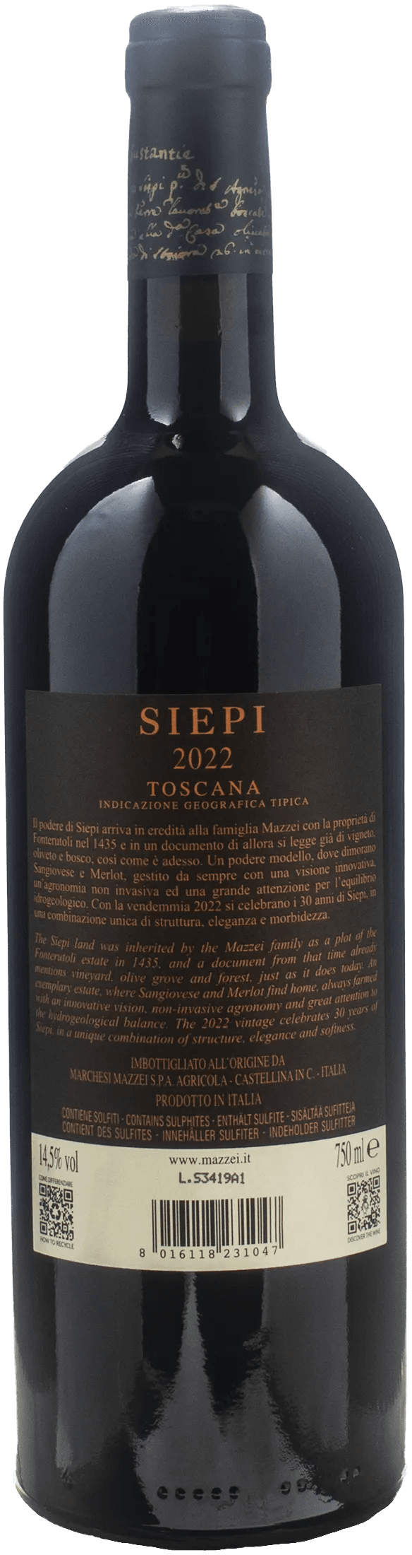 Castello di Fonterutoli Siepi 2022