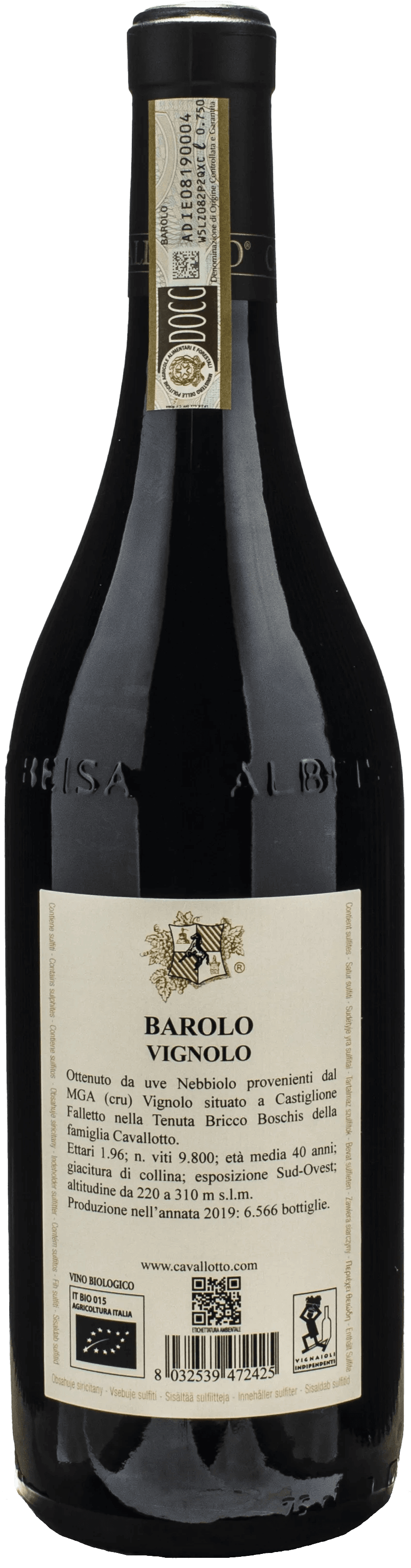 Cavallotto Barolo Riserva Vignolo 2019
