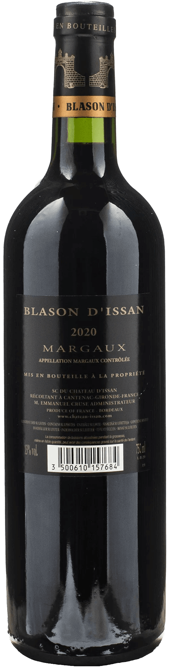 Chateau d'Issan Blason d'Issan Margaux 2020