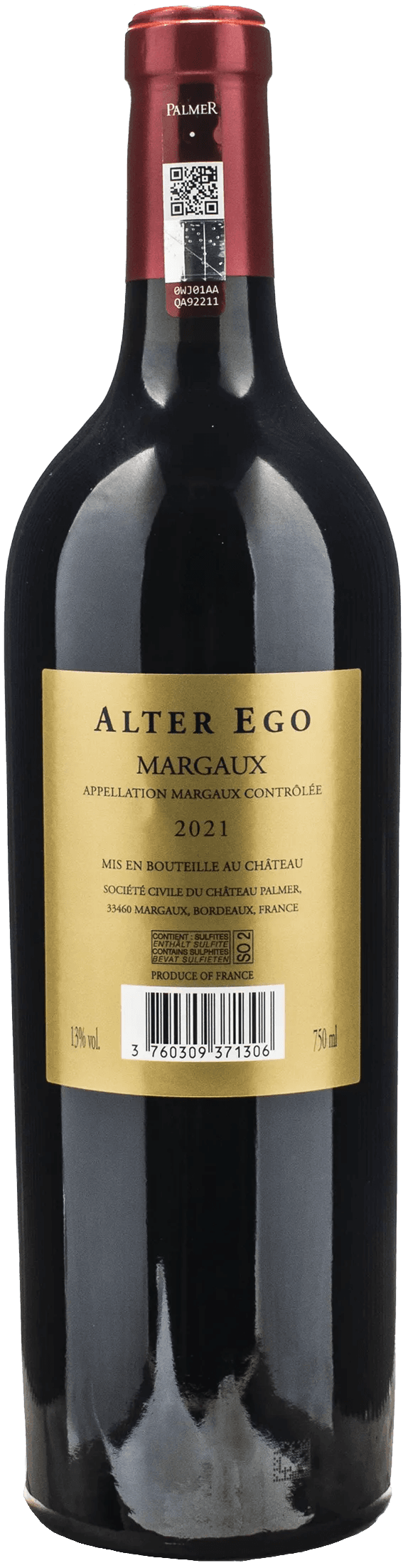 Chateau Palmer Margaux Alter Ego Medoc 2021