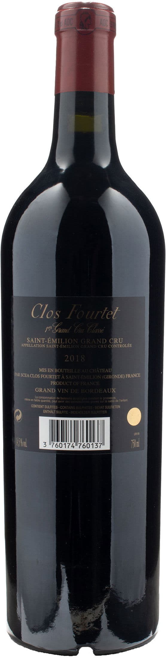Clos Fourtet Saint Emilion 1er Grand Cru 2018