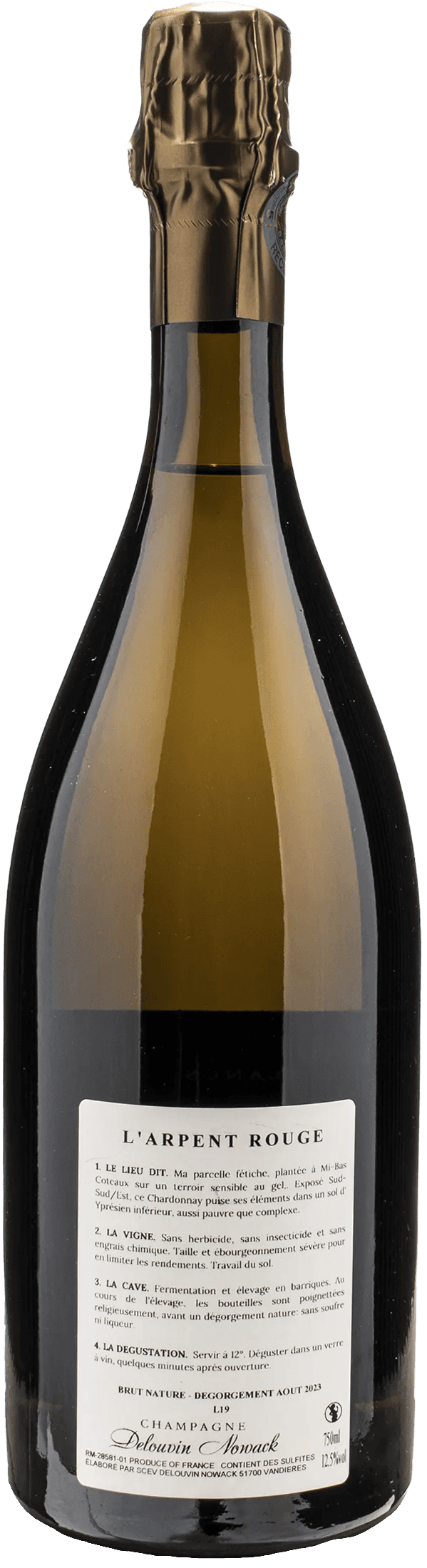 Delouvin Nowack Champagne L'Arpent Rouge Brut Nature