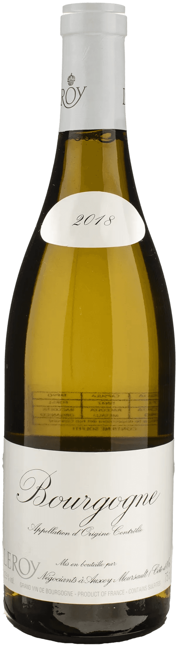 Domaine Leroy Bourgogne Blanc 2018