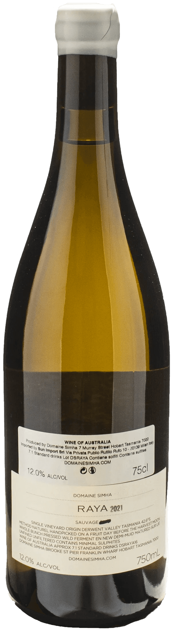 Domaine Simha Raya Sauvage Sauvignon Blanc 2021