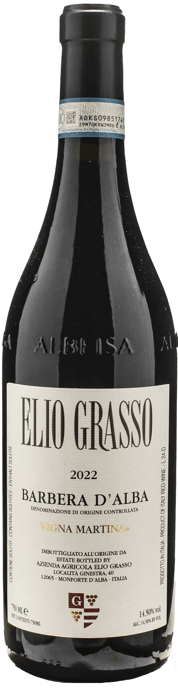 Elio Grasso Barbera d'Alba Vigna Martina 2022