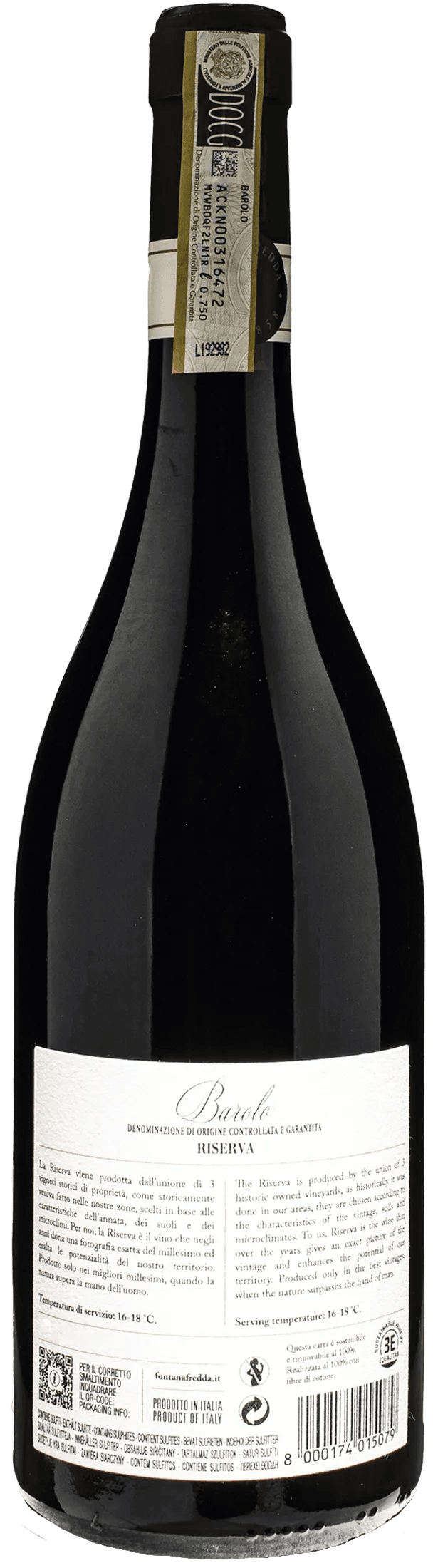 Fontanafredda Barolo Riserva 2016