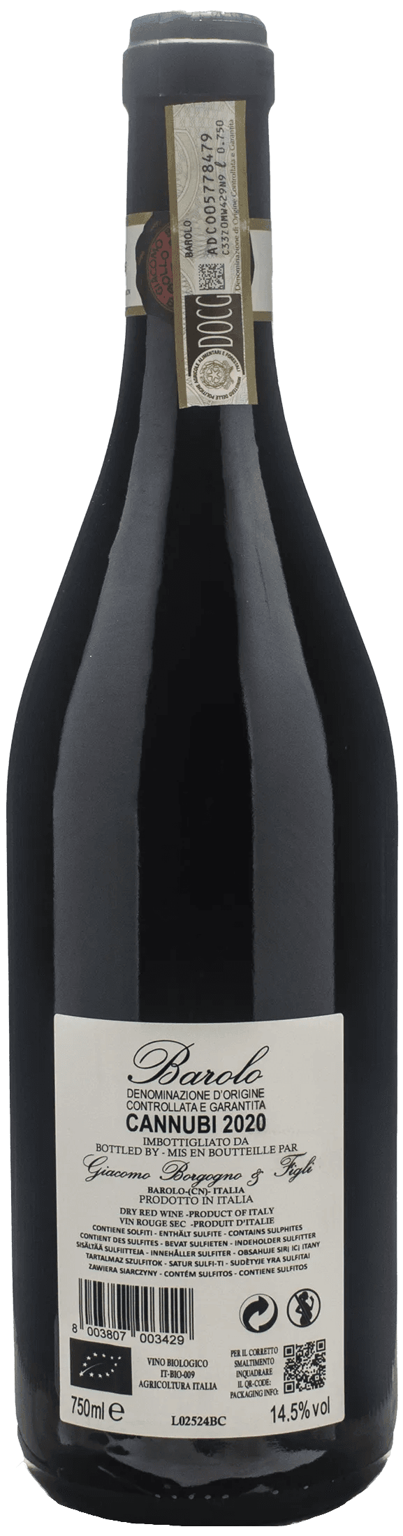Giacomo Borgogno Barolo Cannubi 2020