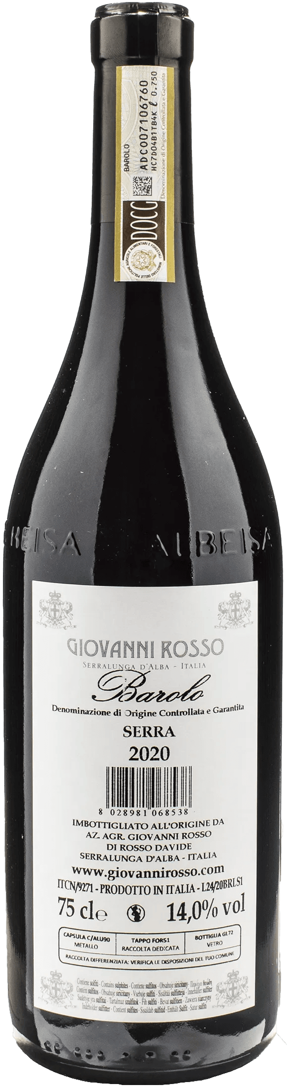 Giovanni Rosso Barolo La Serra 2020