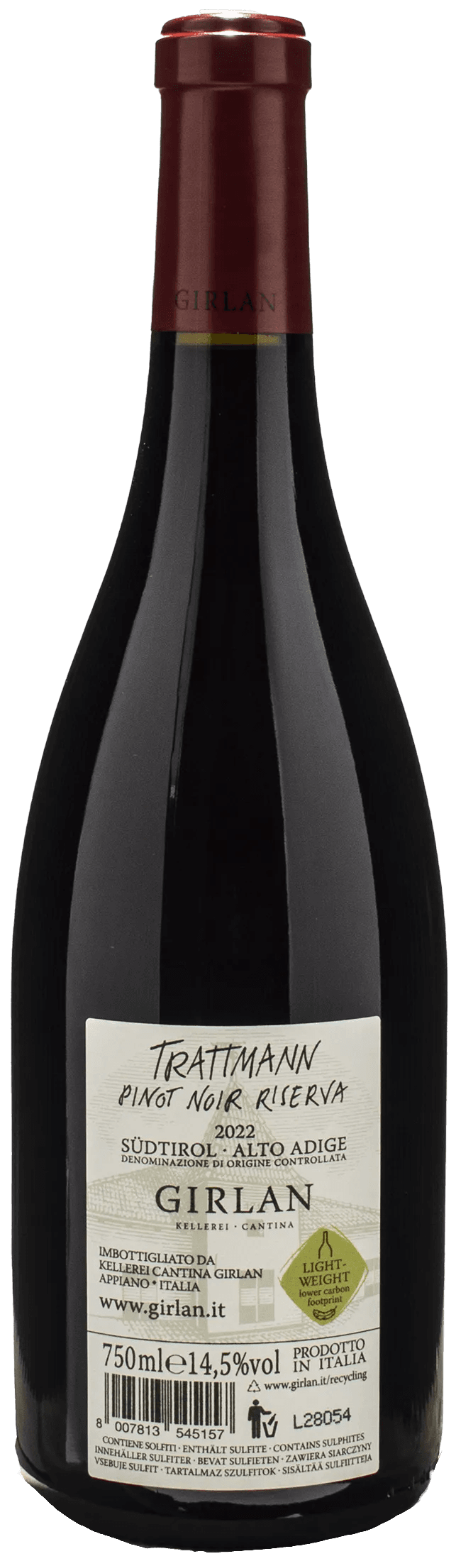 Girlan Alto Adige Pinot Nero Trattmann Riserva 2022