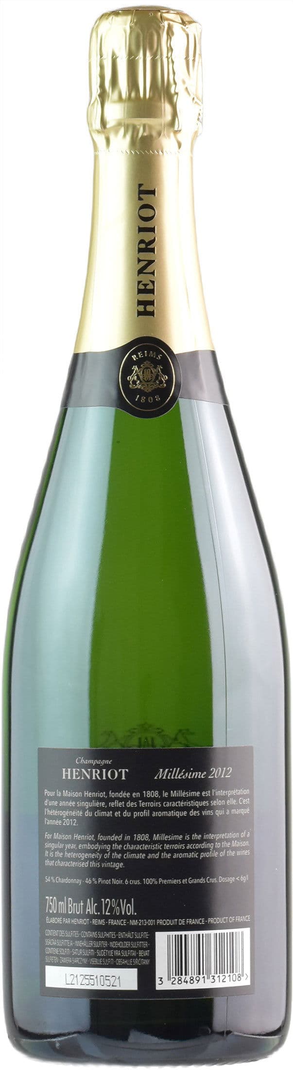 Henriot Champagne Millesime 2012