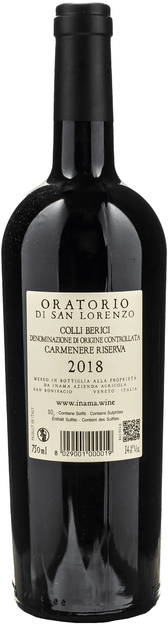 Inama Oratorio San Lorenzo Carmenere Riserva 2018