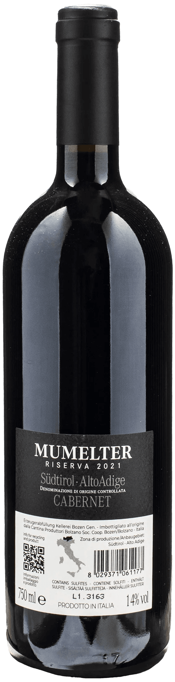 Kellerei Bozen Mumelter Cabernet Riserva 2021