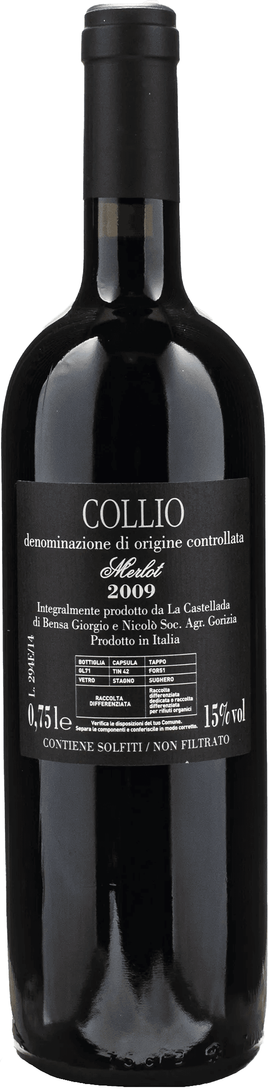 La Castellada Collio Merlot 2009