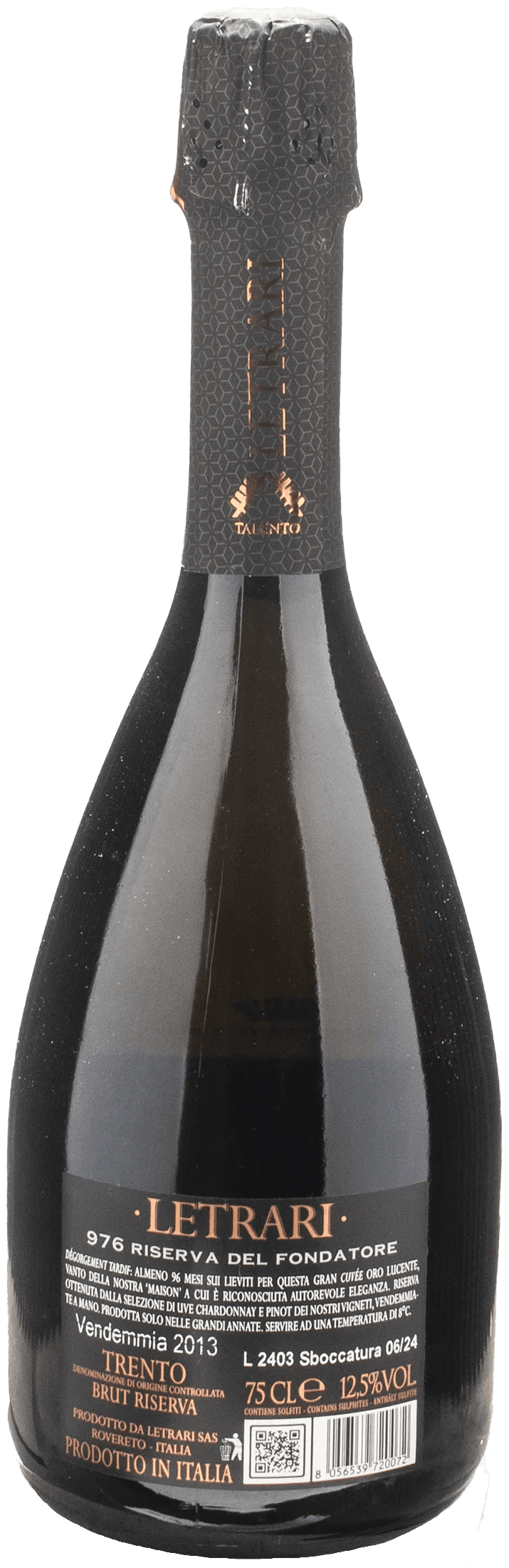 Letrari Trento Riserva del Fondatore 976 Brut 2013