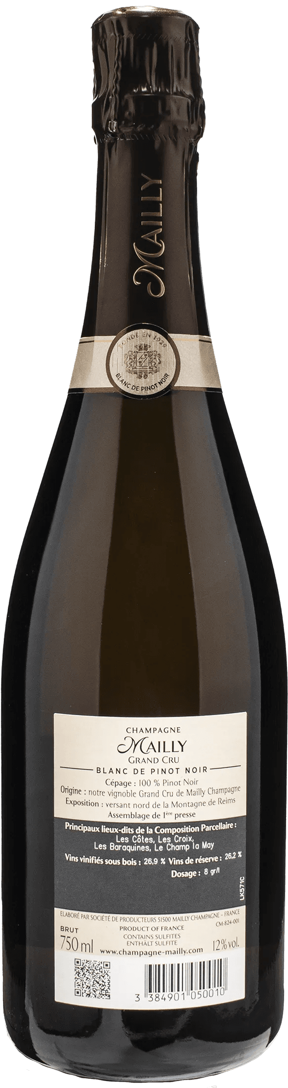 Mailly Champagne Grand Cru Blanc de Pinot Noir Brut