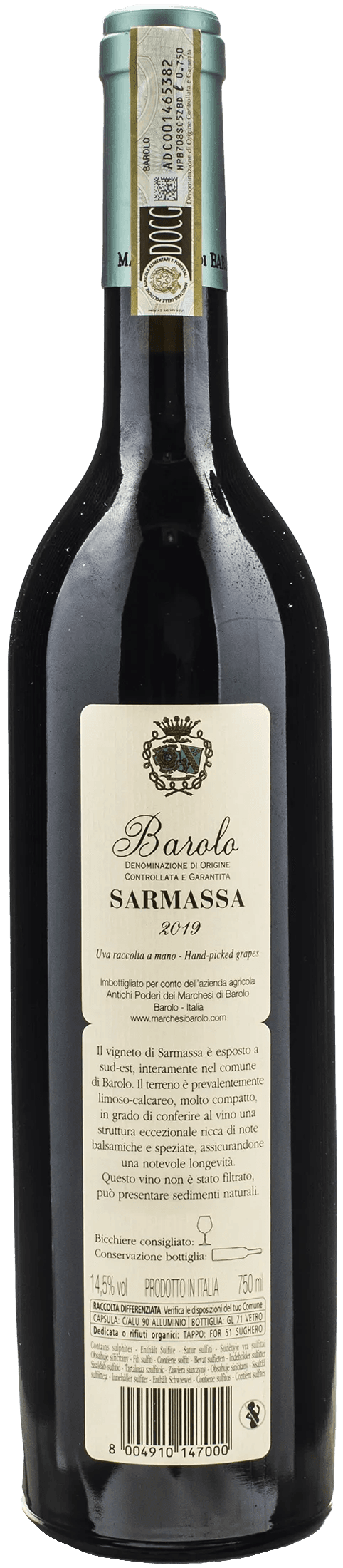 Marchesi di Barolo Barolo Sarmassa 2019