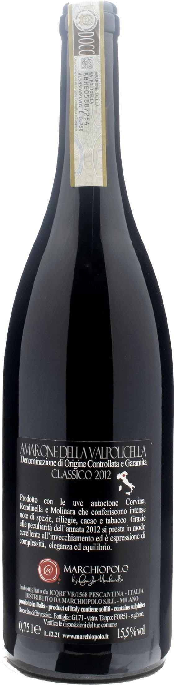 Marchiopolo Amarone della Valpolicella Classico 2012