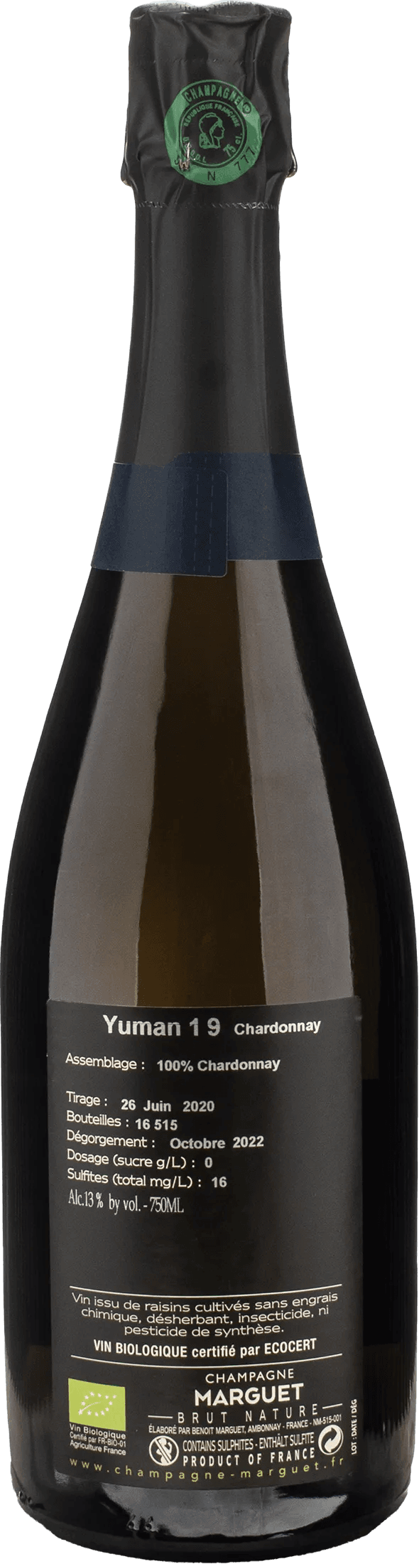 Marguet Champagne 1r Cru Yuman 19 Brut Nature