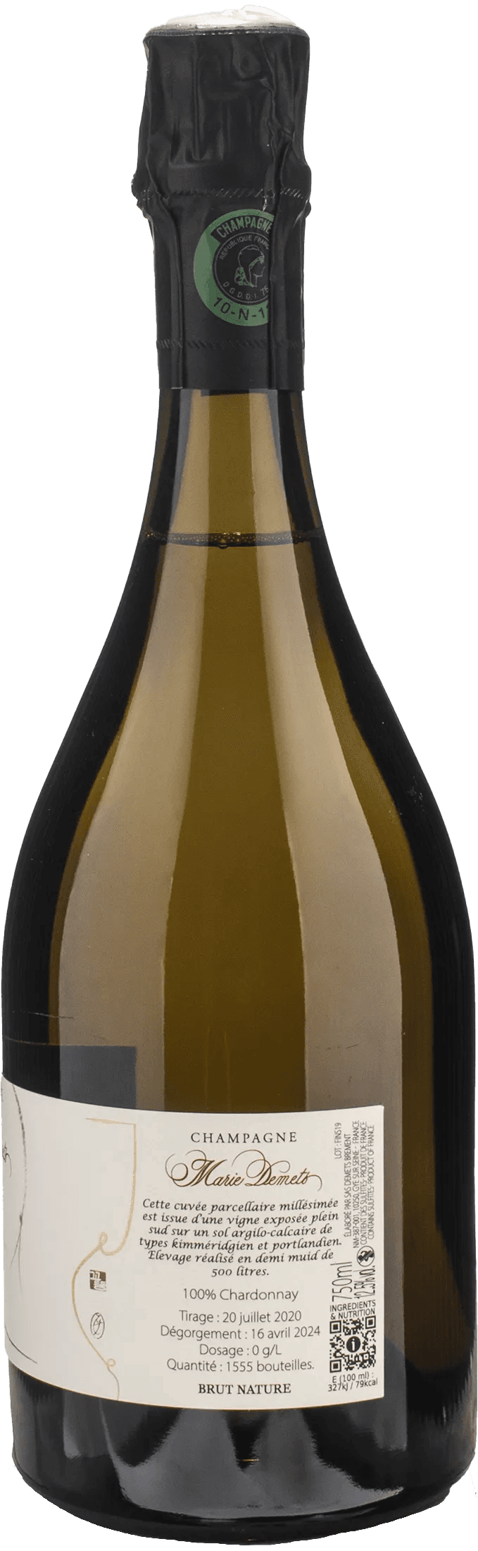 Marie Demets Champagne Brut Nature Cuvee Fins 2019