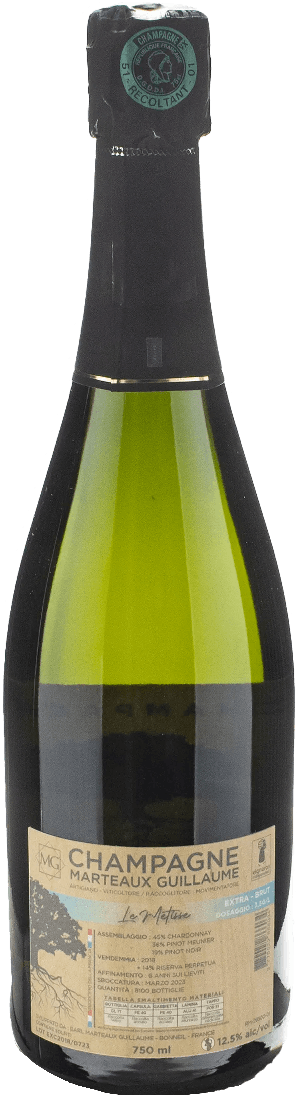 Marteaux Guillame Champagne Extra Brut La Metisse
