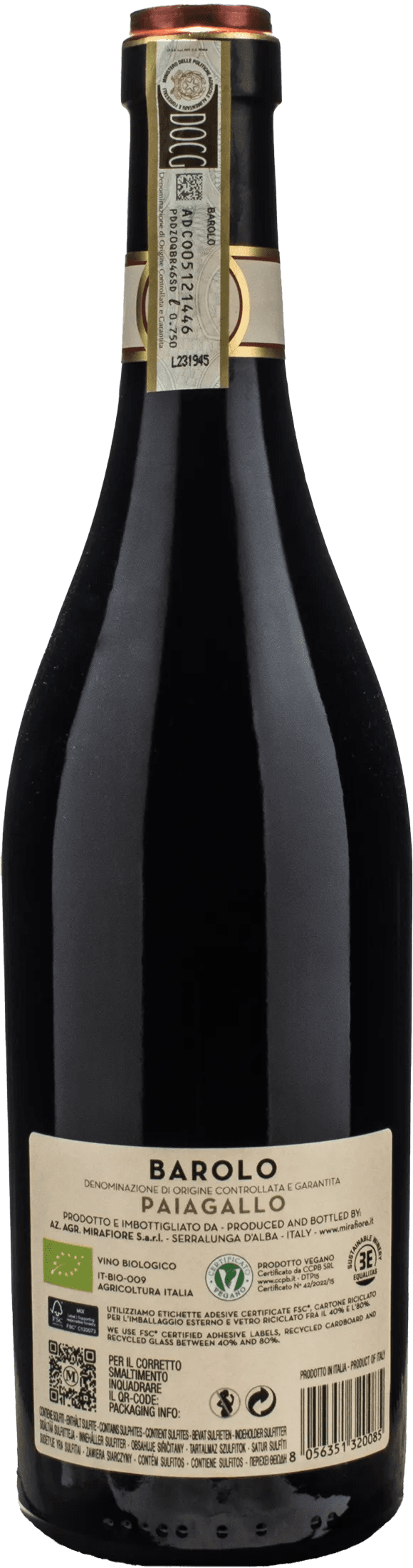 Mirafiore Barolo Paiagallo 2020