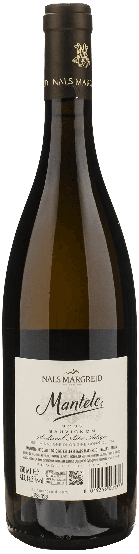 Nals Margreid Sauvignon Mantele 2022