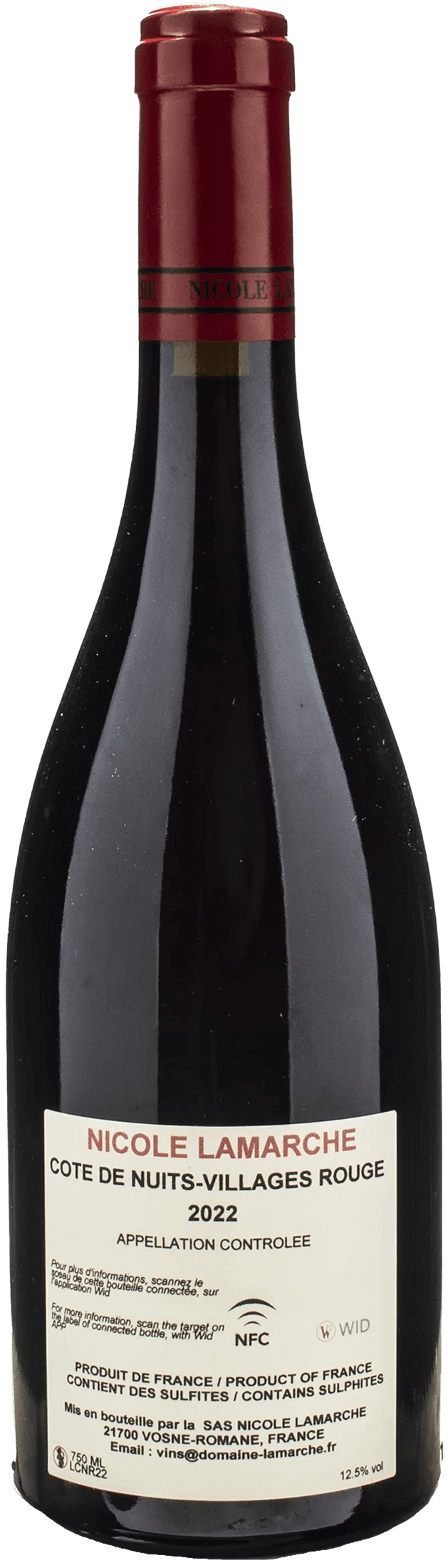 Nicole Lamarche Cotes de Nuits Village Rouge 2022