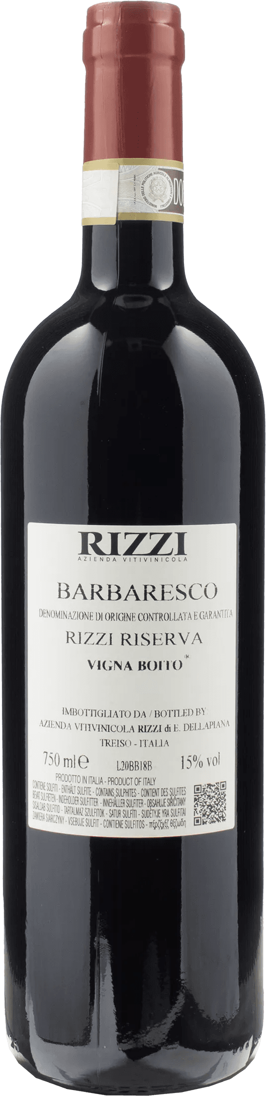 Rizzi Barbaresco Rizzi Vigna Boito Riserva 2018