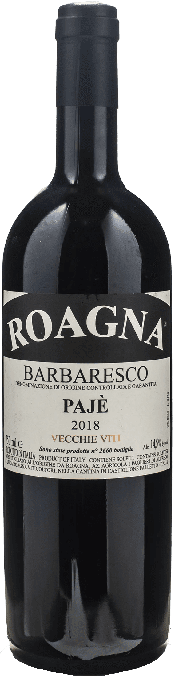 Roagna Barbaresco Paje Vecchie Viti 2018