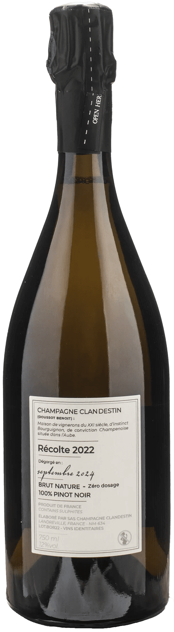 Clandestin Champagne Boreal Brut Nature 2022