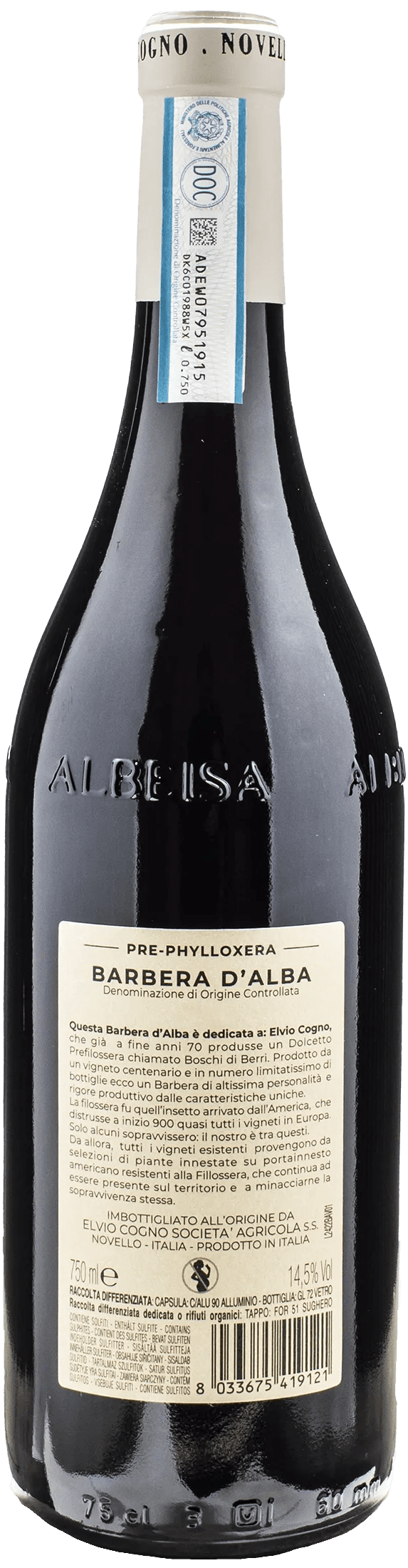 Cogno Barbera d'Alba Pre Phylloxera 2022