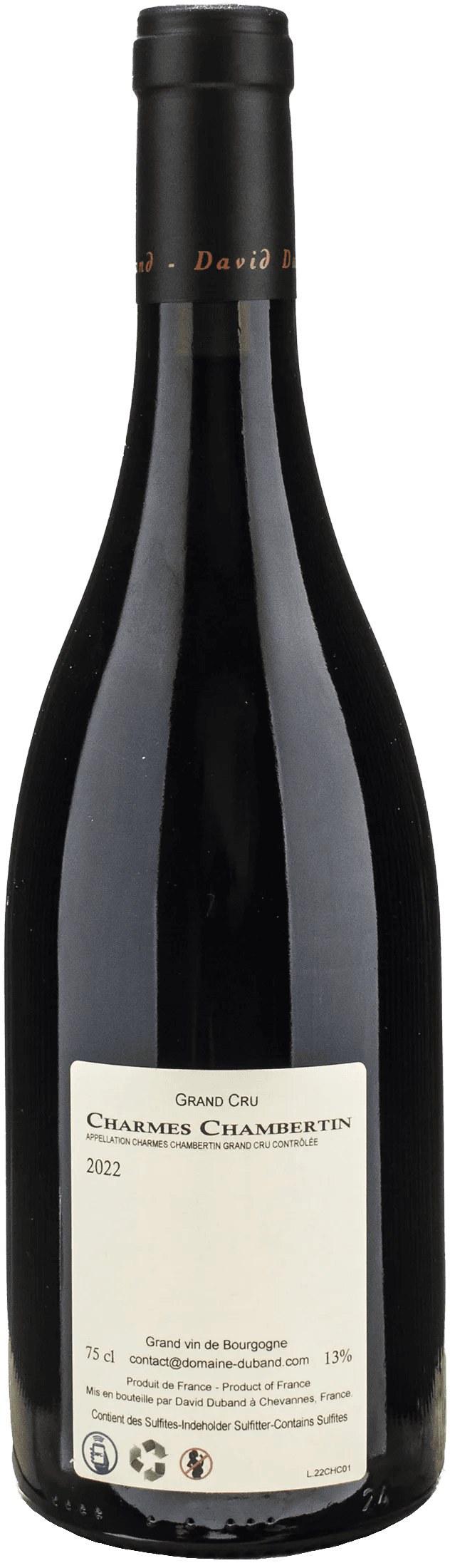 David Duband Charmes Chambertin Grand Cru 2022