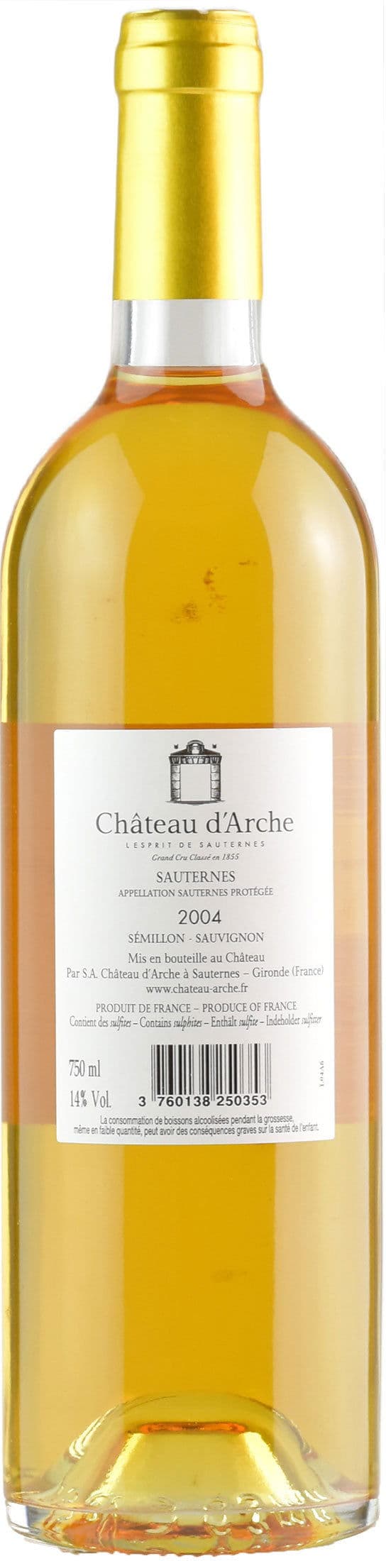 Chateau d'Arche Grand Cru Classe de Sauternes 2004