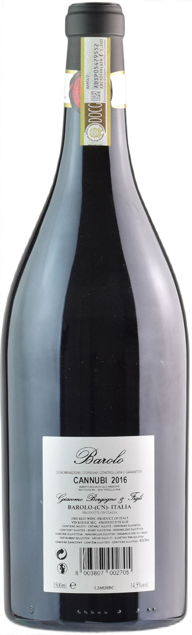 Giacomo Borgogno Barolo Cannubi Magnum 2016