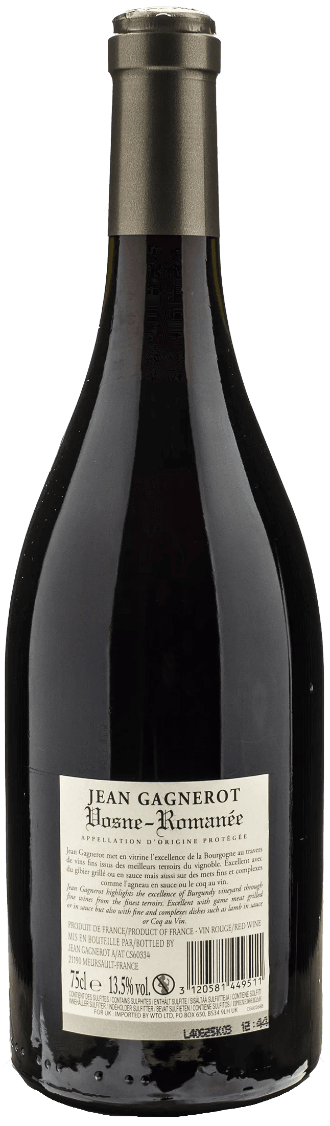 Jean Gagnerot Vosne Romanee 2022