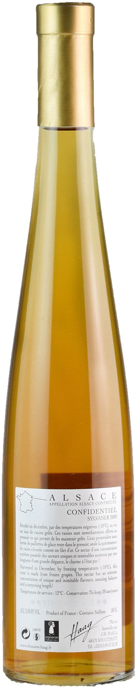 Jean Marie Haag Confidentiel Sylvaner 0.5L 2009