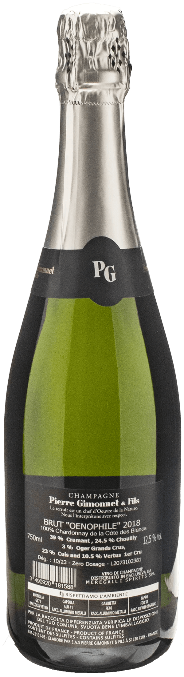 Gimonnet Champagne 1er Cru Oenophile Non Dose 2018