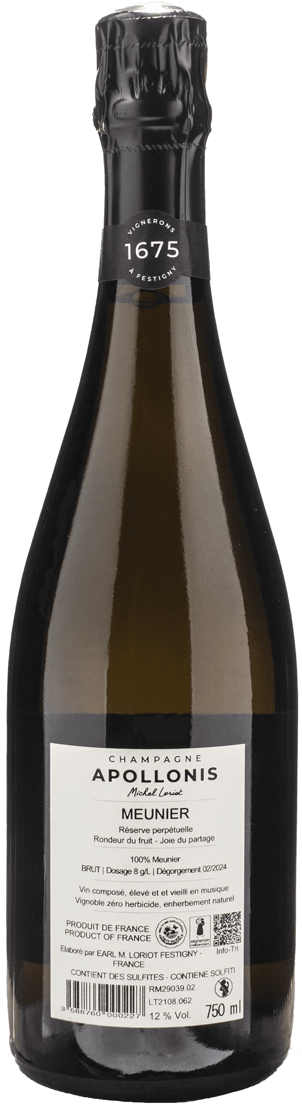 Apollonis Champagne Michel Loriot Meunier Brut
