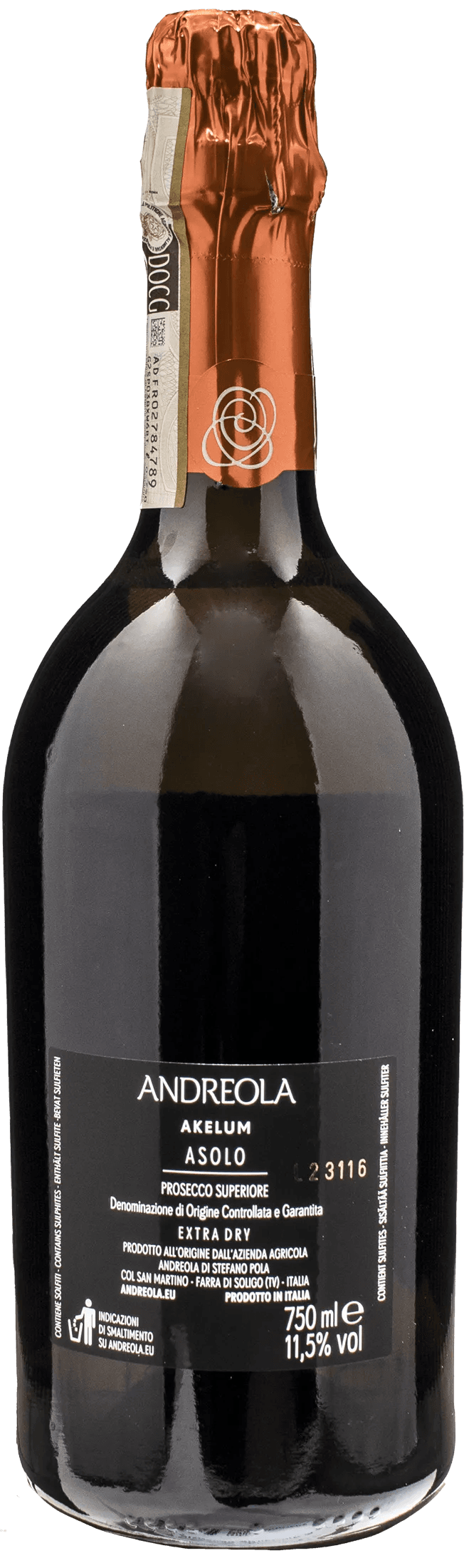 Andreola Asolo Prosecco Superiore Akelum Extra Dry