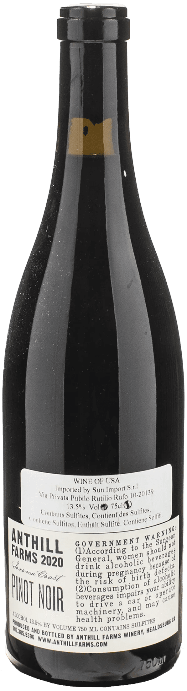 Anthill Farms Pinot Noir Sonoma Coast 2020