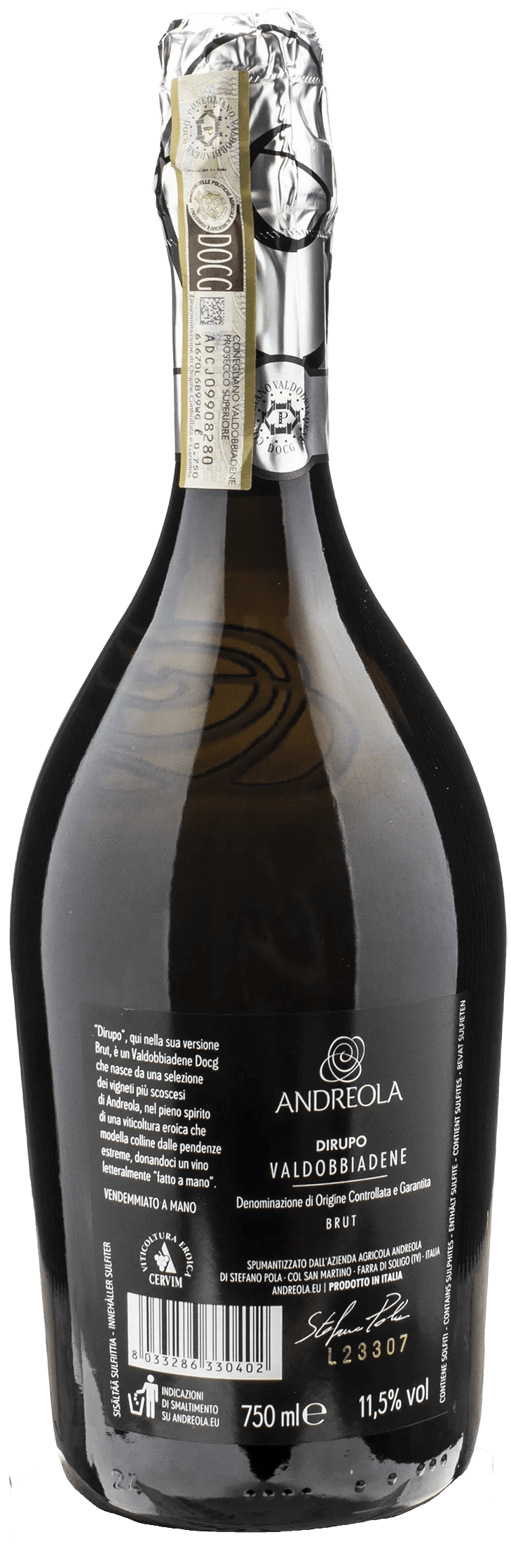 Andreola Valdobbiadene Dirupo Brut
