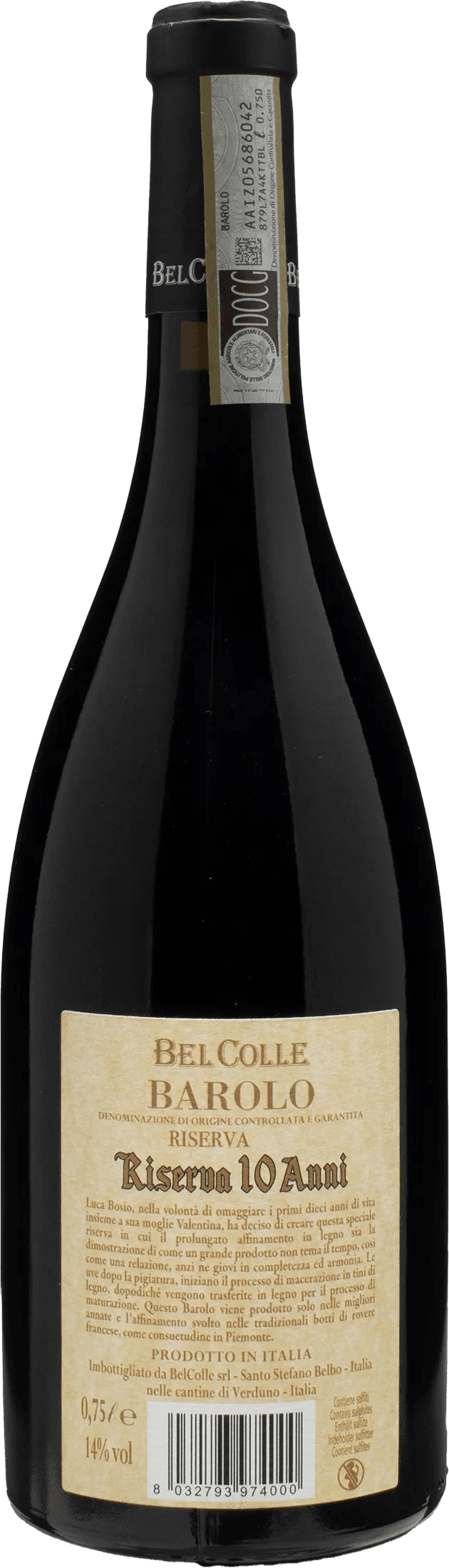Bel Colle Barolo Riserva 10 anni 2014