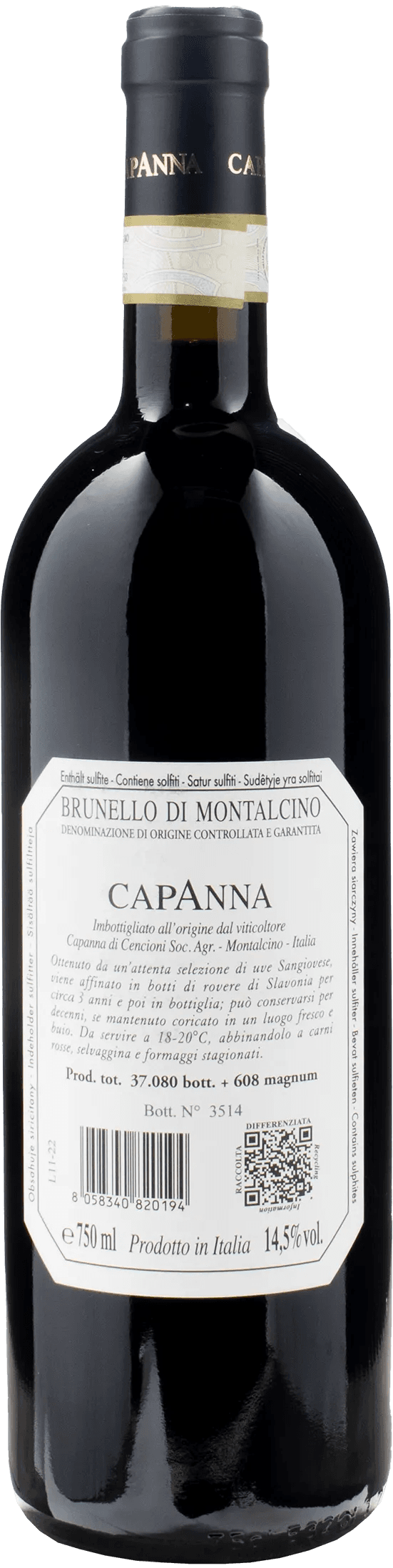 Capanna Brunello di Montalcino 2019