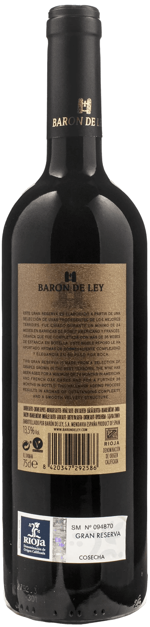 Baron De Ley Rioja Tinto Gran Reserva 2017