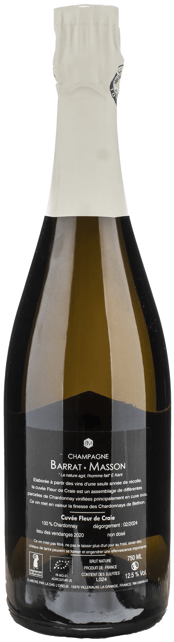 Barrat Masson Champagne Fleur de Craie Brut Nature