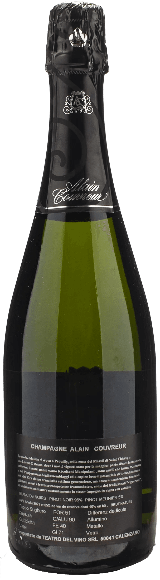 Alain Couvreur Champagne Blanc De Noirs Extra Brut